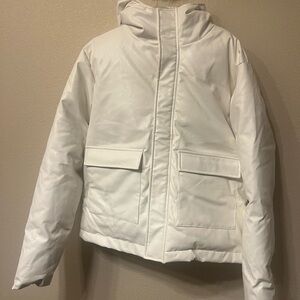 Men’s White Hooded Coat